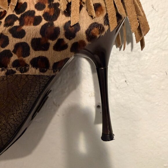 EL DANTE BOOTS/Rare,Vintage,High Fashion,Patchwork,Fringe Boots,Western Chic - Picture 5 of 10